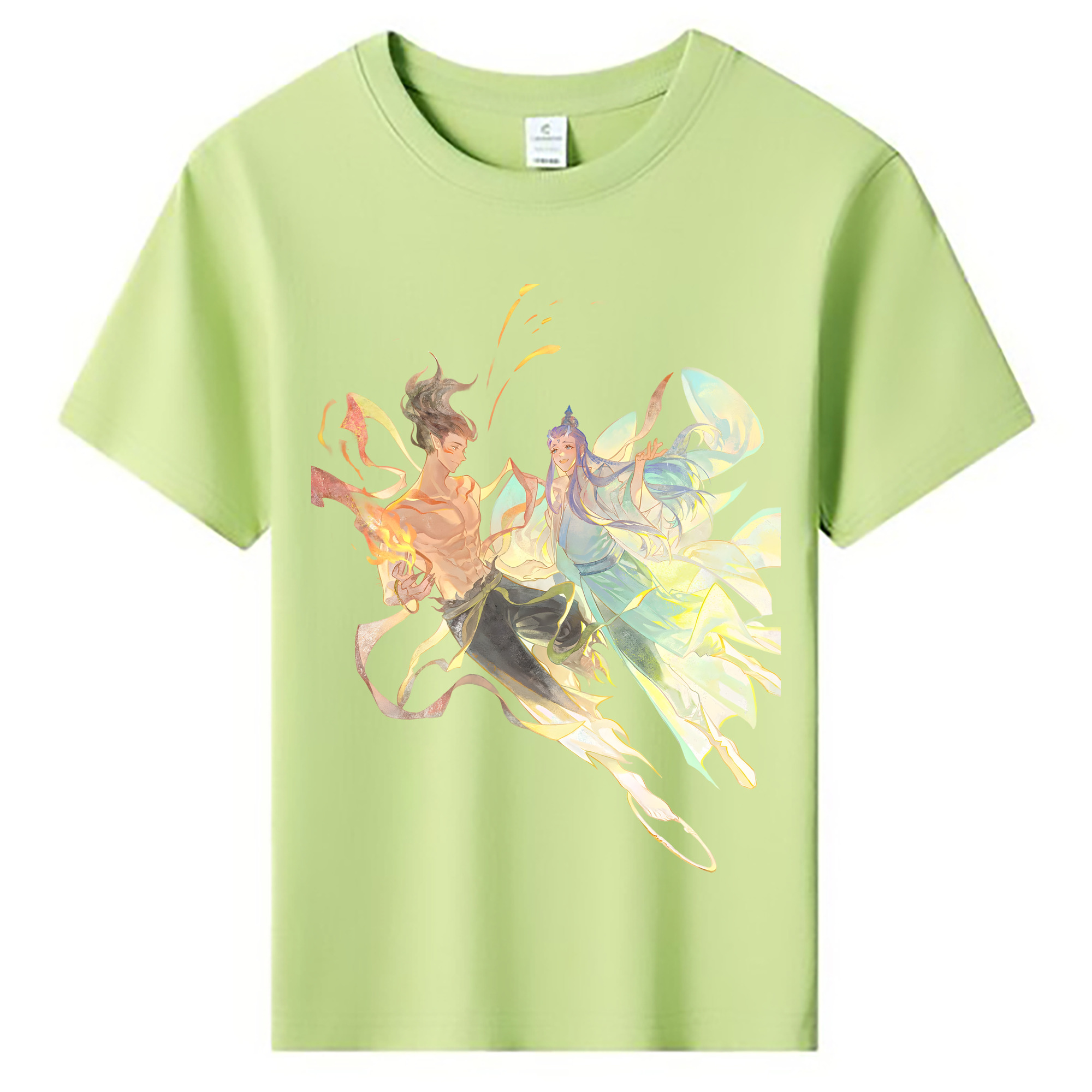 （画像用） Ne Zha 2 ナタ 魔童の大暴れ 綿100％キッズTシャツ（フロントプリント）